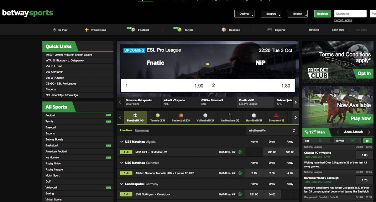 Betway bookmaker