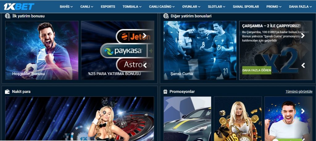 1xBet Código bônus Turquia